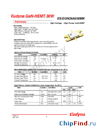 Datasheet EGN26A030MK производства Eudyna
