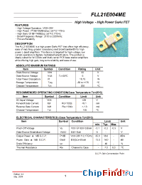 Datasheet FLL21E004ME manufacturer Eudyna