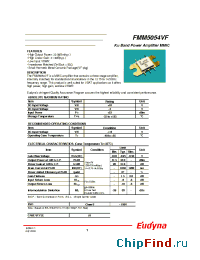 Datasheet FMM5054VF manufacturer Eudyna