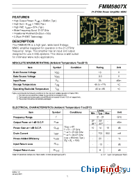 Datasheet FMM5807X manufacturer Eudyna