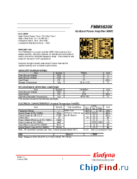Datasheet FMM5820X manufacturer Eudyna