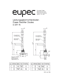 Datasheet D251N-1400 manufacturer Eupec