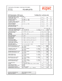 Datasheet FS10R12VT3 manufacturer Eupec