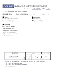 Datasheet ELM-1801EGWA manufacturer Everlight