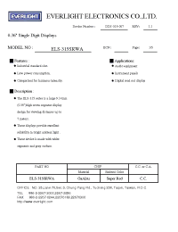 Datasheet ELS-315SRWA manufacturer Everlight