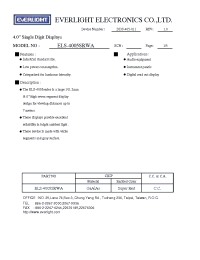 Datasheet ELS-4005SRWA manufacturer Everlight