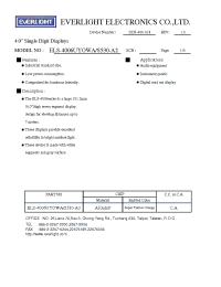 Datasheet ELS-4006UYOWA/S530-A2 manufacturer Everlight