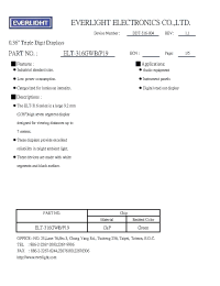 Datasheet ELT-316GWB/P19 manufacturer Everlight