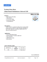 Datasheet HIR42-21C/TR8 manufacturer Everlight