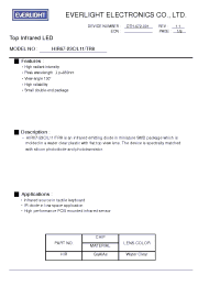 Datasheet HIR67-23C/L11/TR8 manufacturer Everlight