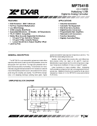 Datasheet MP7541B manufacturer Exar