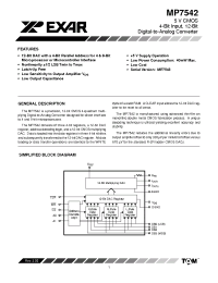 Datasheet MP7542AD manufacturer Exar
