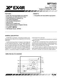 Datasheet MP7543SD manufacturer Exar