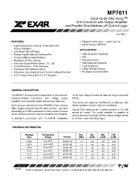 Datasheet MP7611 manufacturer Exar