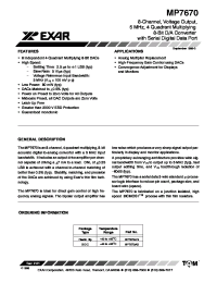 Datasheet MP7670A manufacturer Exar