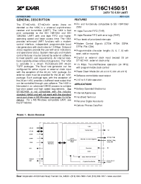 Datasheet ST16C1450 manufacturer Exar