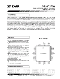 Datasheet ST16C2550IQ48 manufacturer Exar