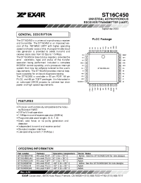 Datasheet ST16C450IP40 manufacturer Exar