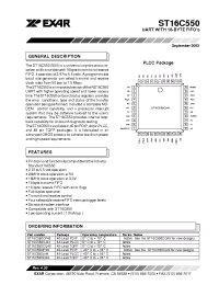 Datasheet ST16C550CJ44 manufacturer Exar