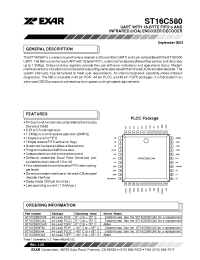 Datasheet ST16C580 manufacturer Exar