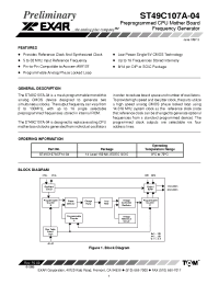 Datasheet ST49C107ACF14-04 manufacturer Exar