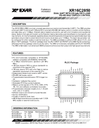Datasheet XR16C2850CP manufacturer Exar