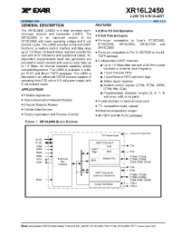 Datasheet XR16L2450IM manufacturer Exar