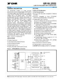 Datasheet XR16L2552IM manufacturer Exar