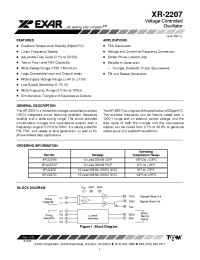 Datasheet XR-2207CP manufacturer Exar