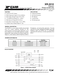 Datasheet XR-2212 manufacturer Exar