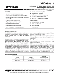 Datasheet XRD9812 manufacturer Exar