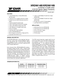 Datasheet XRD9816B manufacturer Exar