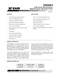 Datasheet XRD9824 manufacturer Exar