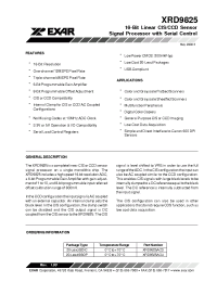 Datasheet XRD9825 manufacturer Exar