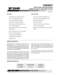 Datasheet XRD9827 manufacturer Exar