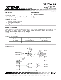 Datasheet XR-T56L85 manufacturer Exar