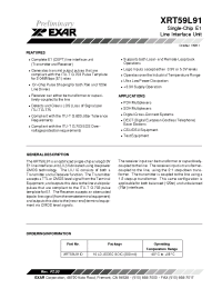 Datasheet XRT59L91 manufacturer Exar