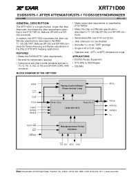 Datasheet XRT71D00 manufacturer Exar