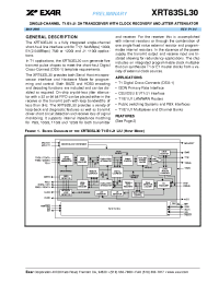 Datasheet XRT83SL30 manufacturer Exar
