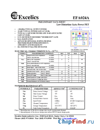 Datasheet EFA024A производства Excelics