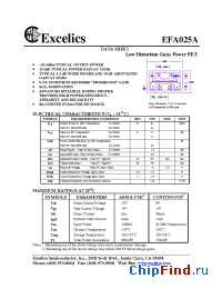 Datasheet EFA025A manufacturer Excelics