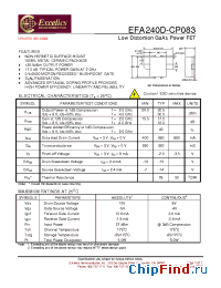Datasheet EFA240D-CP083 manufacturer Excelics