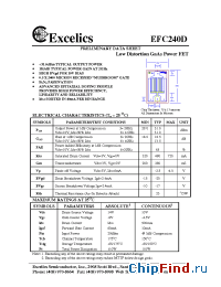 Datasheet EFC240D manufacturer Excelics