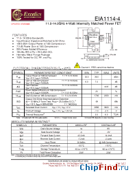 Datasheet EIA1114-4 manufacturer Excelics