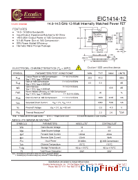 Datasheet EIC1414-12 manufacturer Excelics
