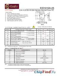 Datasheet EID1010A-25 manufacturer Excelics