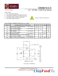 Datasheet EIM0618-0.5 manufacturer Excelics