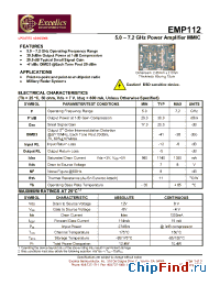 Datasheet EMP112 manufacturer Excelics