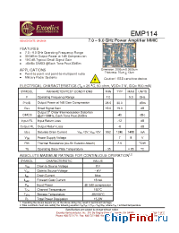 Datasheet EMP114 manufacturer Excelics