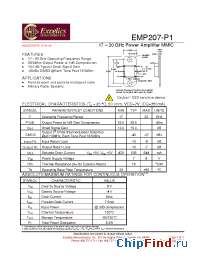 Datasheet EMP207-P1 manufacturer Excelics